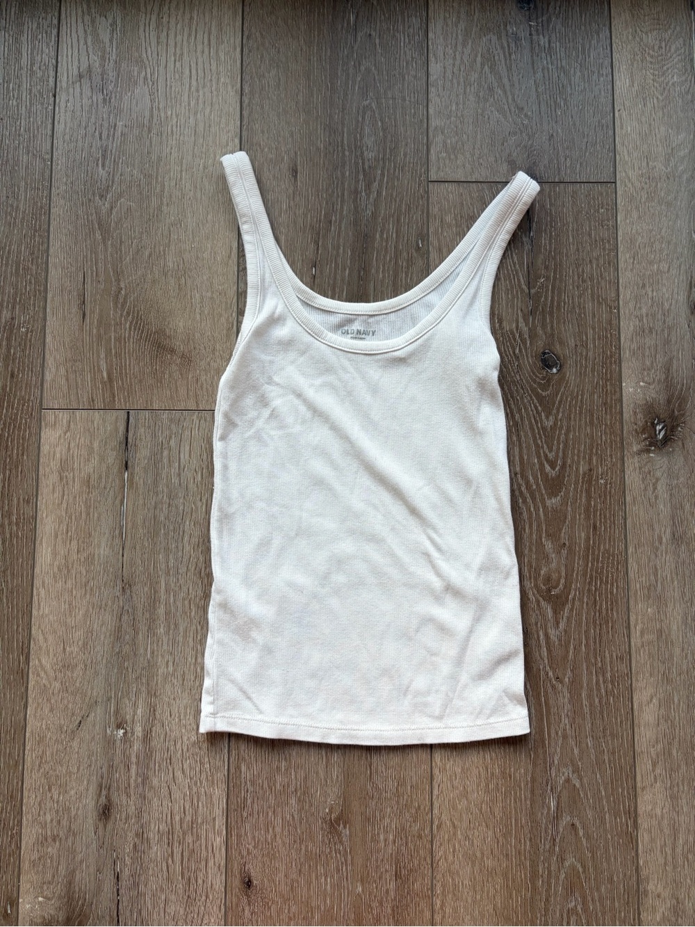 Old Navy Cream Ribbed Scoop Tank sz. XS